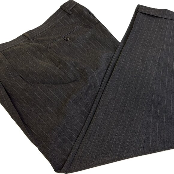 Polo Ralph Lauren Pants Men's 34x32 Gray 100% Wool Dress Slacks Classic Fit - Picture 1 of 16